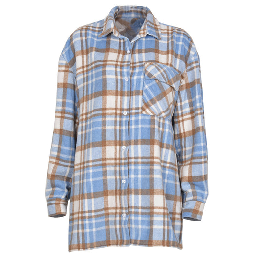 Blusa a Cuadros Manga Larga Elegante para Mujer - Image 9