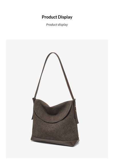 Bolso de Hombro Ante Sintético con Gran Capacidad y Correa Cruzada - Image 16
