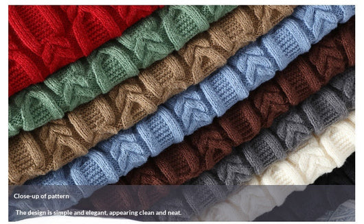 Suéter de Cuello Alto Trenzado para Hombre - Abrigo Casual y Cálido - Image 18