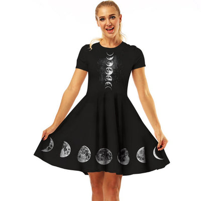 Vestido Plisado de Manga Corta con Estampado Digital para Mamá e Hija - Image 10