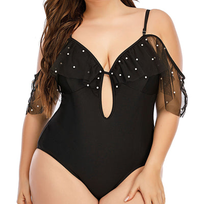 Traje de Baño Bikini con Tirantes Escote Profundo y Volantes de Tul - Image 4