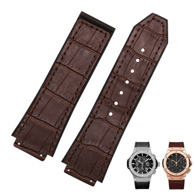 Correa de Reloj Cuero Genuino con Silicona para Hombre - Image 10