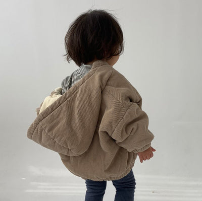 Cardigan de Pana Grueso Retro para Niño con Cierre de Cremallera - Image 3