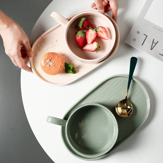 Juego de Platos y Tazas para Desayuno con Asa - Vajilla Creativa para el Hogar - Image 8
