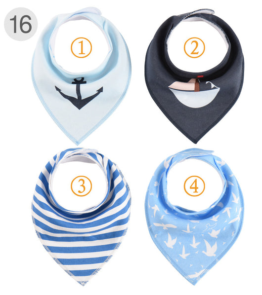 Baberos para Bebé de Algodón Puro Impermeables - Set de 4 Piezas - Image 11