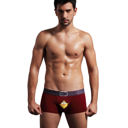 Boxer Briefs Diseño Mysterious Bird con Soporte U Convexo para Hombre