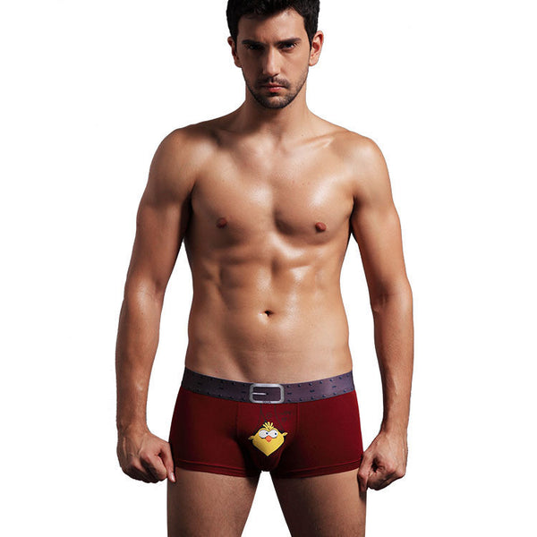 Boxer Briefs Diseño Mysterious Bird con Soporte U Convexo para Hombre