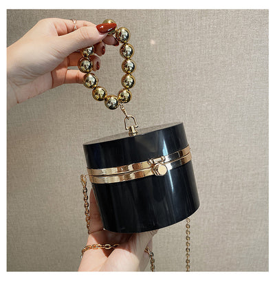 Bolsa de Hombro Transparente Acrílico Redonda - Estilo Net Celebrity - Image 10