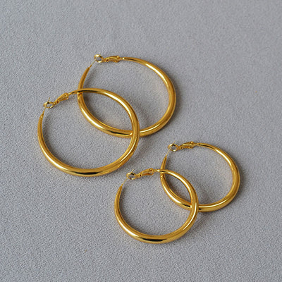 Aretes Argollas Redondas Diseño Clásico Plata 925 Elegancia Minimalista - Image 4