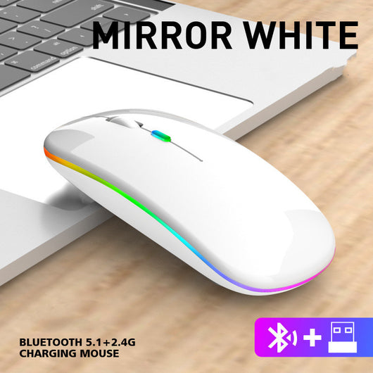 Ratón Inalámbrico Ultrafino con Iluminación LED Colorida - Image 5