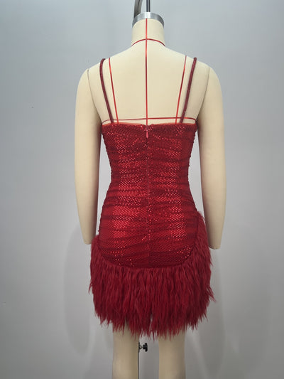 Vestido Mini Lujo con Lentejuelas Rojo Brillante - Perfecto para Celebraciones - Image 24