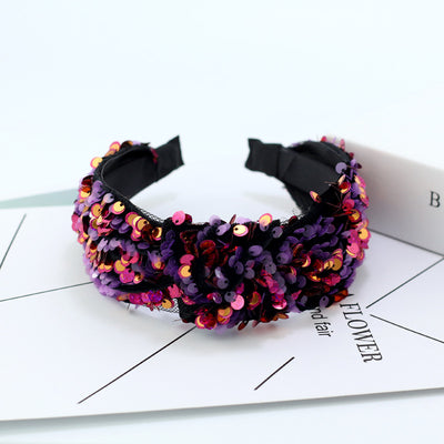 Diadema Brillante Cruzada para el Cabello con Efecto Glitter - Image 4