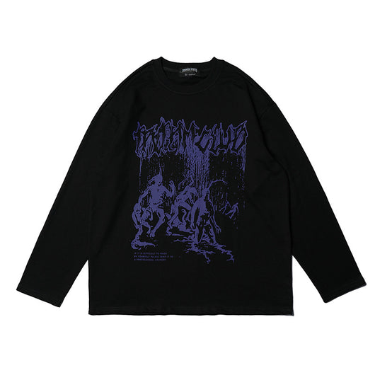 Suéter Holgado de Algodón Estampado Dark Funeral para Hombre - Image 4