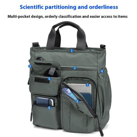Bolso Ejecutivo para Hombre con Múltiples Compartimentos y Gran Capacidad - Image 3