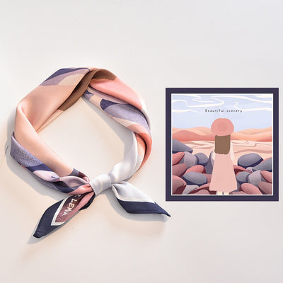 Pañuelo Cuadrado de Seda Premium Versátil para Mujer - Image 63