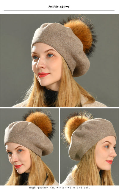 Boina de Lana Tejida para Mujer - Estilo Casual Otoño Invierno - Image 37