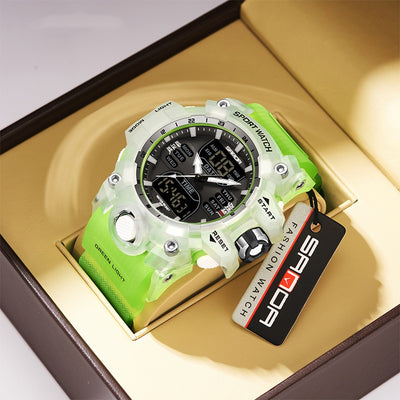 Reloj Despertador Multifuncional con Luz Verde y Sensor Fotoeléctrico - Resistente al Agua y Golpes - Image 3