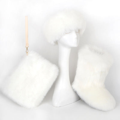 Botas de Nieve para Mujer Talla Grande con Forro de Terciopelo y Pelaje Sintético - Image 4