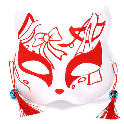 Máscaras de Gato y Zorro Estilo Japonés para Disfraz y Presentaciones Infantiles - Image 34