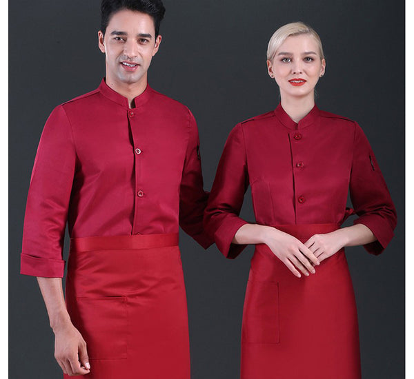 Uniforme Chef Profesional con Mangas de Tres Cuartos
