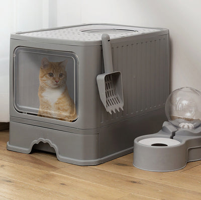 Arenero Plegable con Doble Puerta para Gatos - Image 21