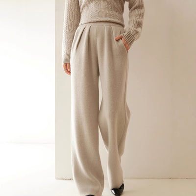 Pantalones Anchos de Cachemira para Mujer Otoño e Invierno - Image 4