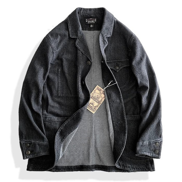 Chaqueta Estilo Workwear Retro Americano