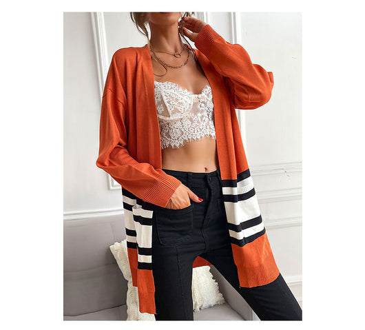 Cardigan Tejido Largo Holgado para Mujer - Suéter Ligero de Manga Larga - Image 5
