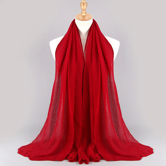 Pañuelo Plisado de Algodón Twill para Mujer - Versátil y Elegante - Image 22