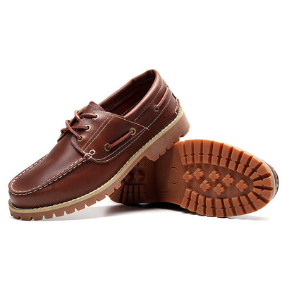 Zapatos Casuales Británicos de Cuero Genuino para Hombre - Diseño Clásico Bajo - Image 2