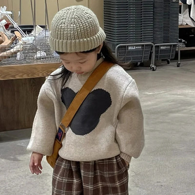 Gorro Infantil de Lana Tejida Otoño Invierno - Diseño Cáscara de Melón - Image 3