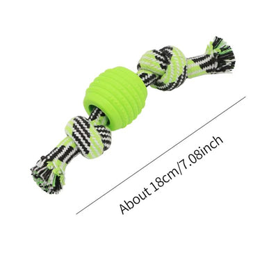 Juguete Mordedor para Perros con Cuerda Doble Nudo y Pelota Limpiadora de Dientes - Image 7