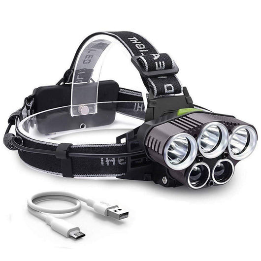 Linterna Frontal LED Recargable USB para Pesca Nocturna - 6 Modos - Image 9