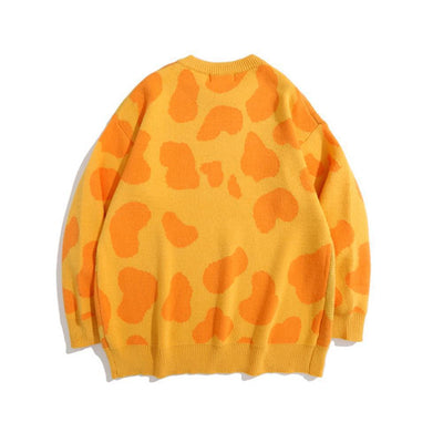 Suéter Holgado para Hombre con Cuello Redondo y Estampado Jirafa - Image 16