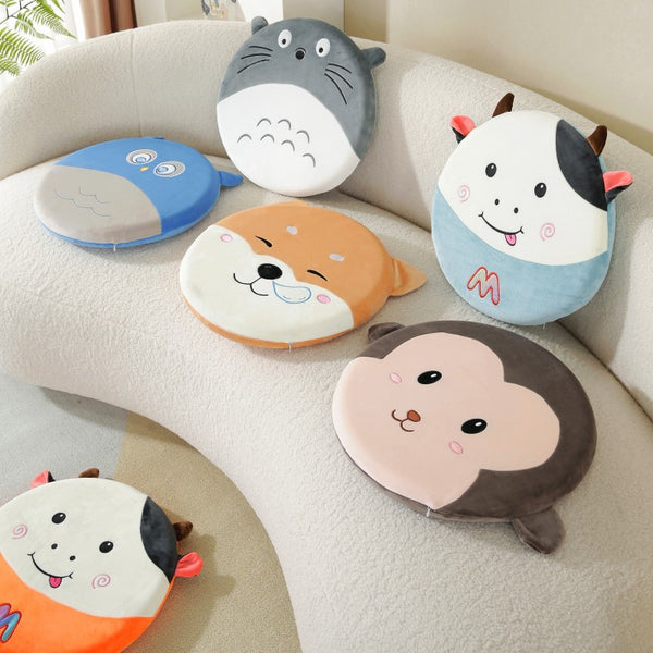 Cojín Decorativo Vaca Kawaii para Sofá, Oficina y Cama