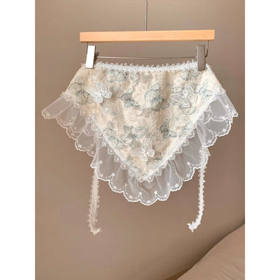 Pañuelo Triangular de Encaje Mariposa para Mujer - Image 4