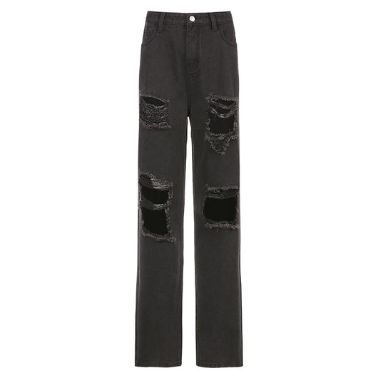 Jeans Casual Rotos con Bordes Crudos para Mujer - Estilo Trendy y Sexy - Image 5