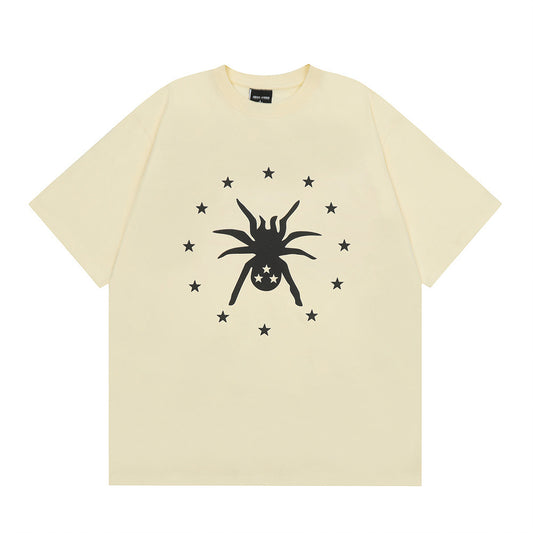 Camiseta Estampado Araña de Manga Corta para Hombre