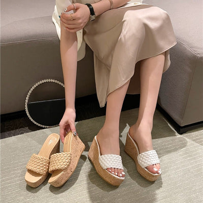 Sandalias Cuña Tejidas con Diseño Madera - Comodidad y Estilo - Image 10