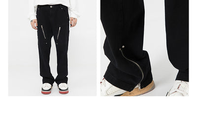 Jeans con Diseño de Cierre Dividido Estilo Urbano - Image 10