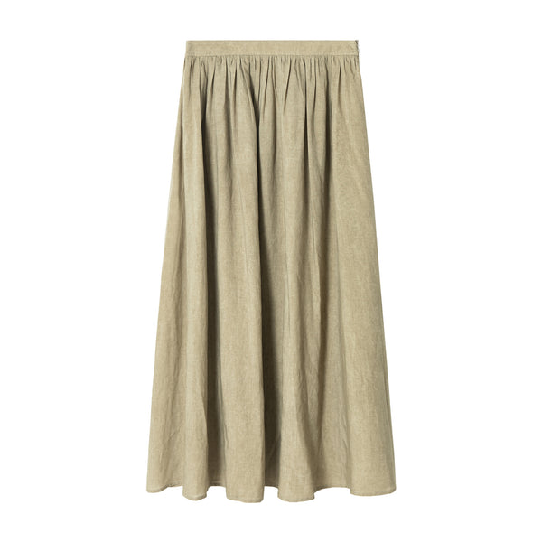 Falda Plisada Tencel Lino Efecto Desteñido con Volumen - Elegancia Moderna para Mujer - Image 7