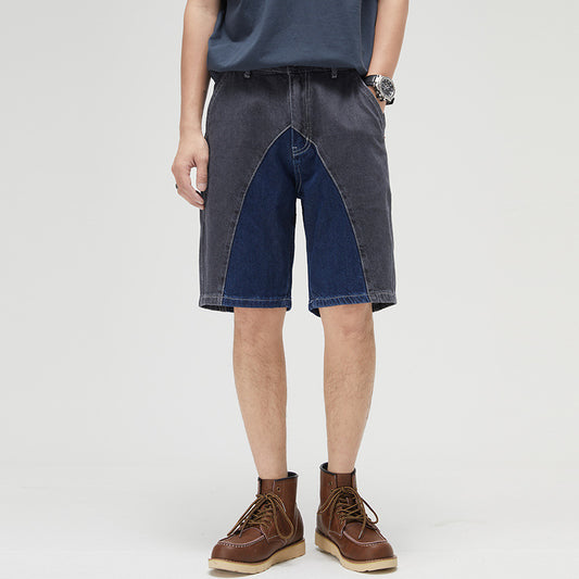 Shorts de Mezclilla con Parches para Hombre