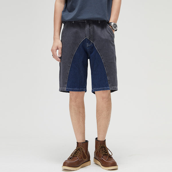 Shorts de Mezclilla con Parches para Hombre