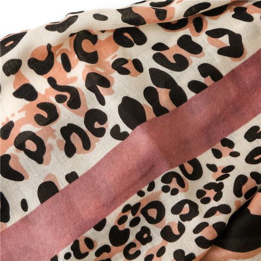 Pañuelo Estampado Leopardo con Contraste de Colores Dongdaemun para Mujer - Image 6