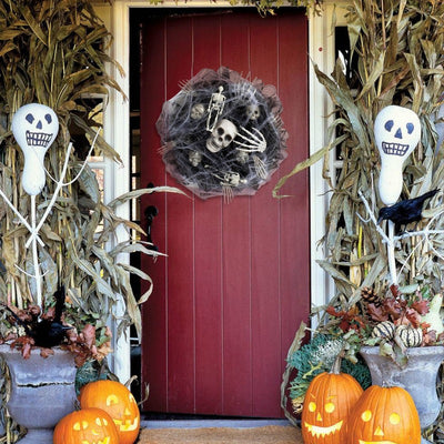 Guirnalda de Calaveras de Malla Negra para Decoración de Halloween - Image 9