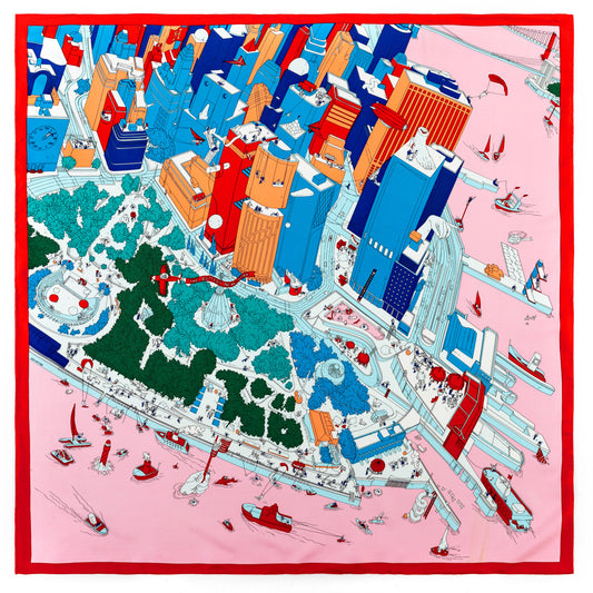 Pañoleta Estampada de Twill 90cm - Versátil y Elegante - Image 2