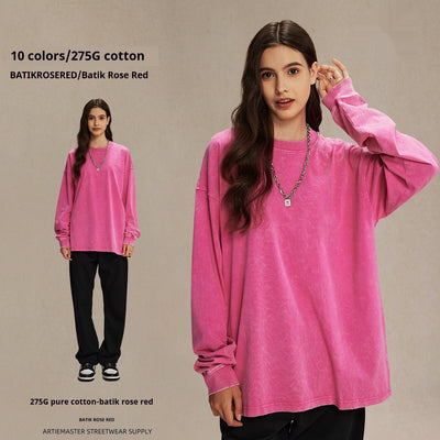Camiseta de Algodón Suelta Casual Cuello Redondo - Image 11