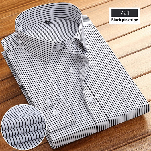 Camisa Ejecutiva a Rayas para Hombre - Manga Larga Primavera Otoño - Image 20