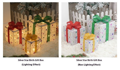 Set de 3 Cajas de Regalo Navideñas con Luces LED Decorativas - Image 29