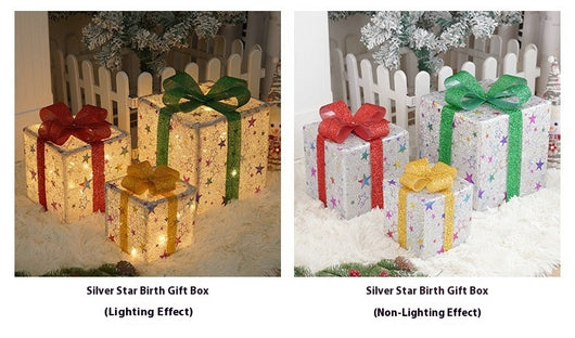 Set de 3 Cajas de Regalo Navideñas con Luces LED Decorativas - Image 29